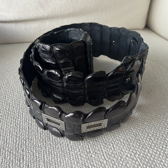 Salvatore Ferragamo Alligator Belt black - Picture 1 of 4